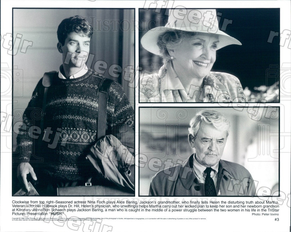 1998 Actors Nina Foch, Hal Holbrook, Johnathon Schaech Press Photo ads347 - Historic Images