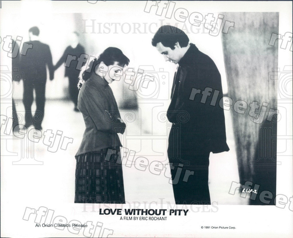 1991 French Actors Hippolyte Girardot &amp; Mireille Perrier Press Photo ads351 - Historic Images