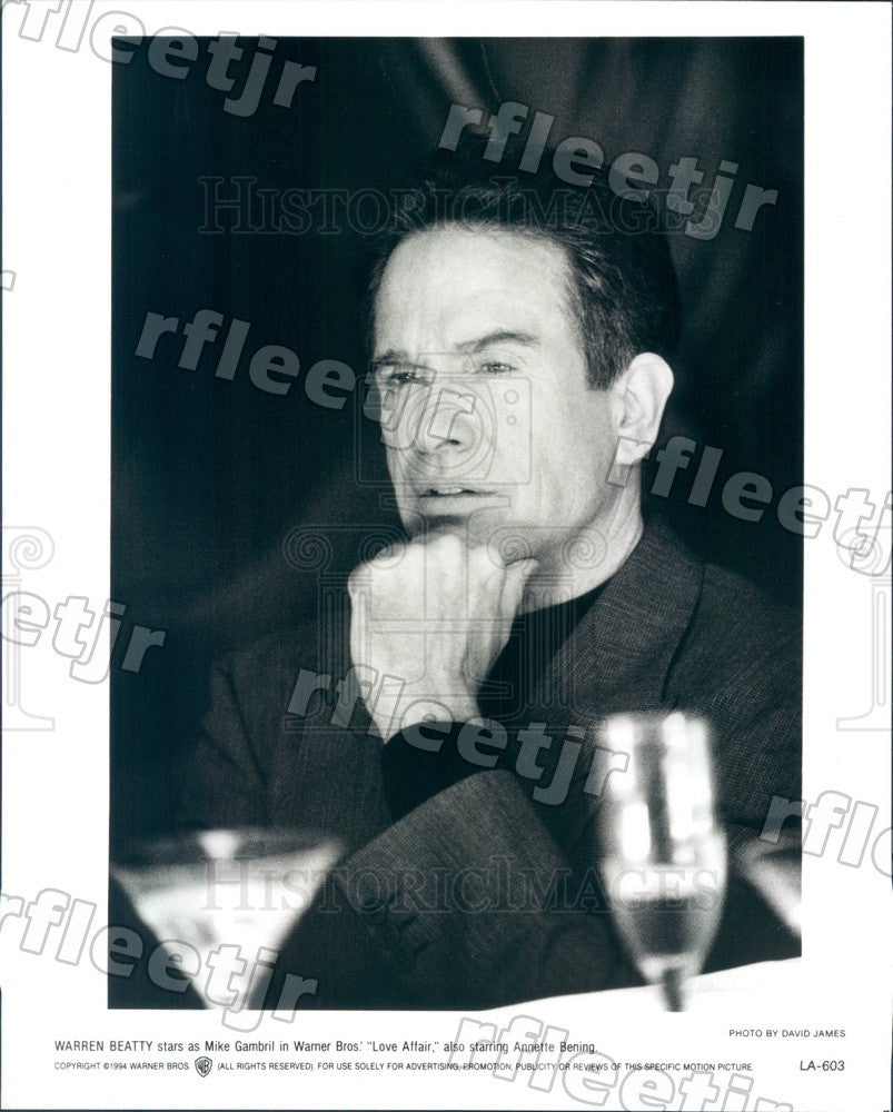 1994 Oscar Winning Actor Warren Beatty in Film Love Affair Press Photo ads403 - Historic Images