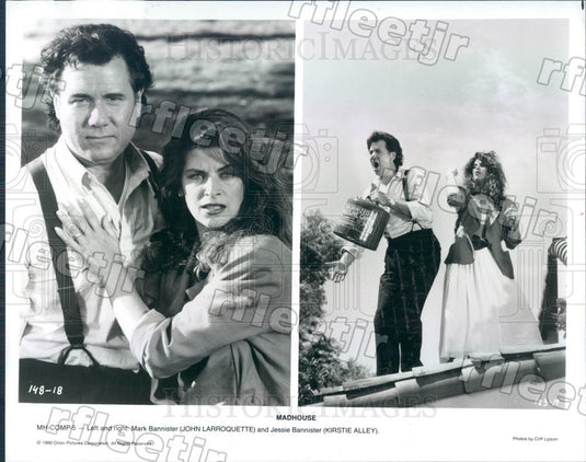 1990 Actors Kirstie Alley & John Larroquette in Film Madhouse Press Photo ads417 - Historic Images