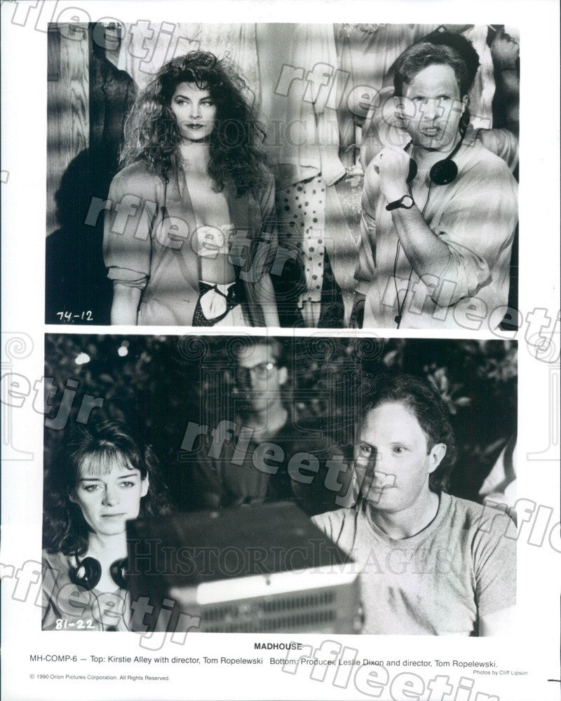 1990 Actors Kirstie Alley, Leslie Dixon, Dir Tom Ropelewski Press Photo ads419 - Historic Images