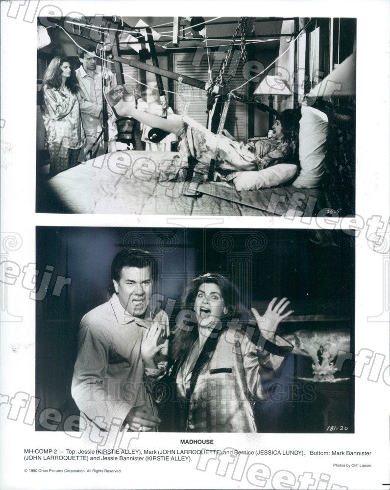 1990 Actors Kirstie Alley, John Larroquette, Jessica Lundy Press Photo ads421 - Historic Images