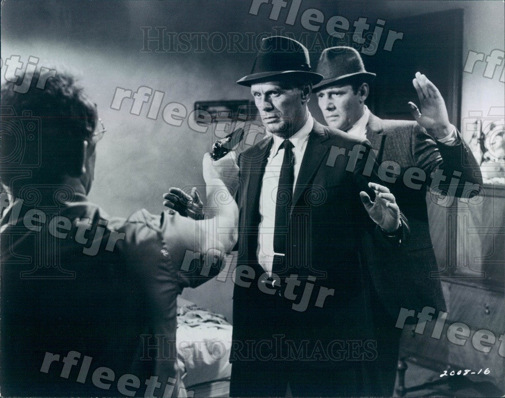 1968 Actors Richard Widmark &amp; Harry Guardino in Film Madigan Press Photo ads465 - Historic Images