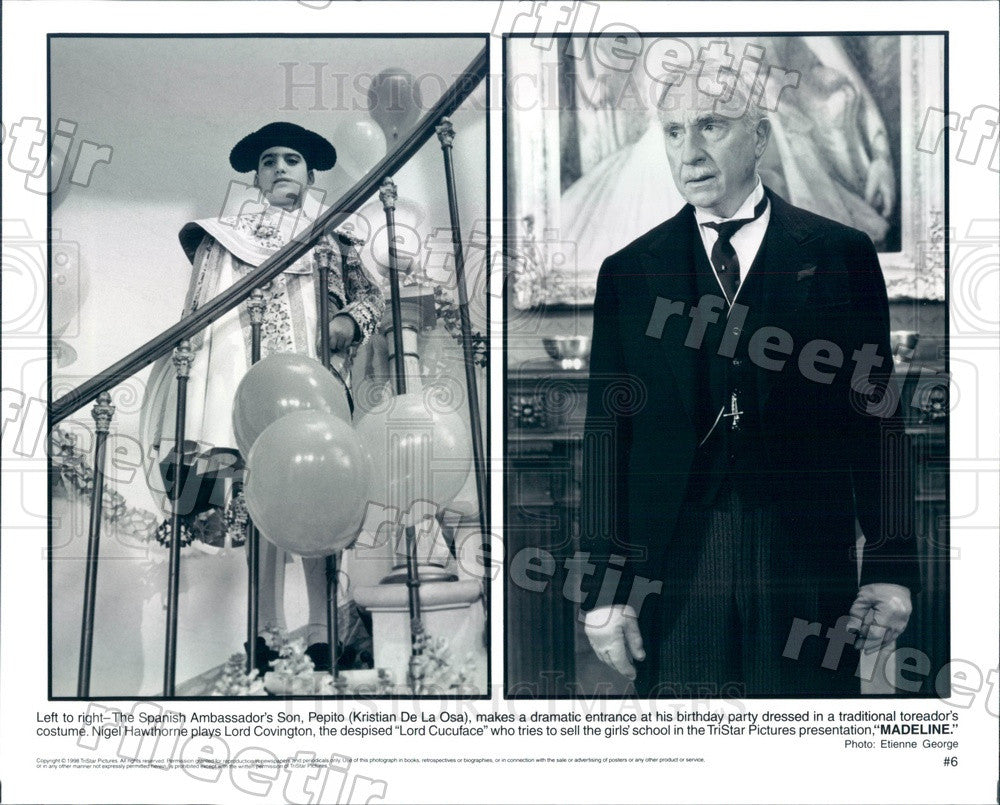 1998 Actors Nigel Hawthorne &amp; Kristian De La Osa Press Photo ads471 - Historic Images