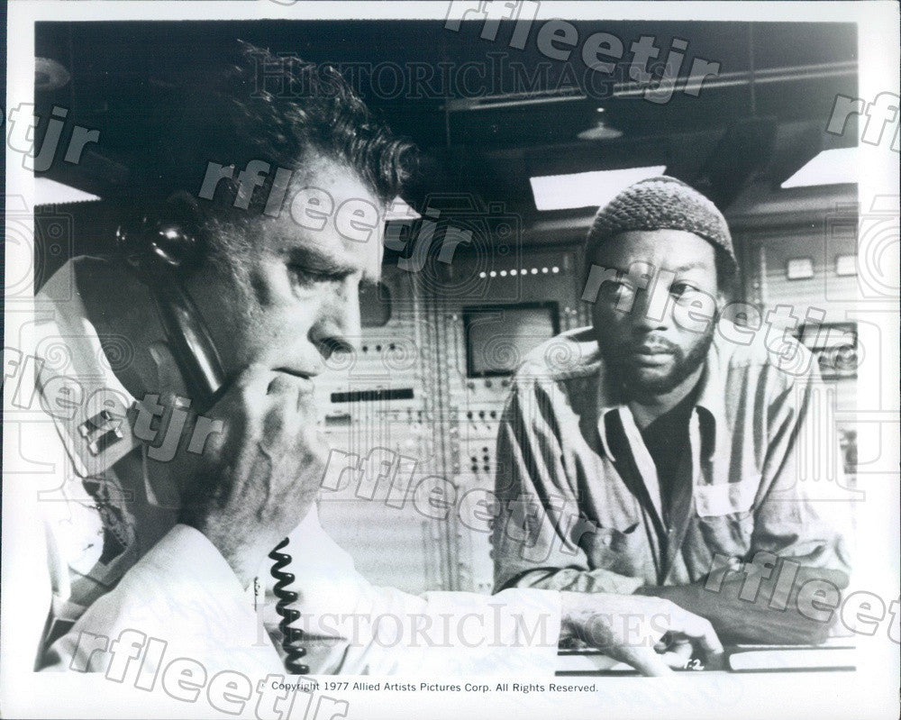 1977 Actors Burt Lancaster &amp; Paul Winfield Press Photo ads499 - Historic Images