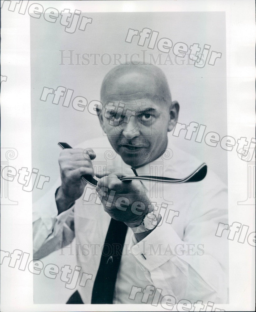 1967 American Engineer Howard Head, Laminate Ski Inventor Press Photo ads51 - Historic Images