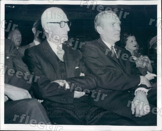 1960 Chicago IL Marshall Field Execs Stanley Field, John Budd Press Photo ads543 - Historic Images