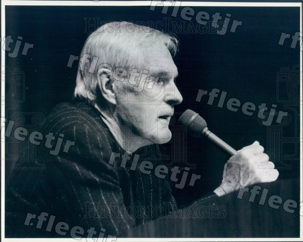 1988 60&#39;s LSD Guru Dr Timothy Leary, Former Harvard Psyc Prof Press Photo ads583 - Historic Images