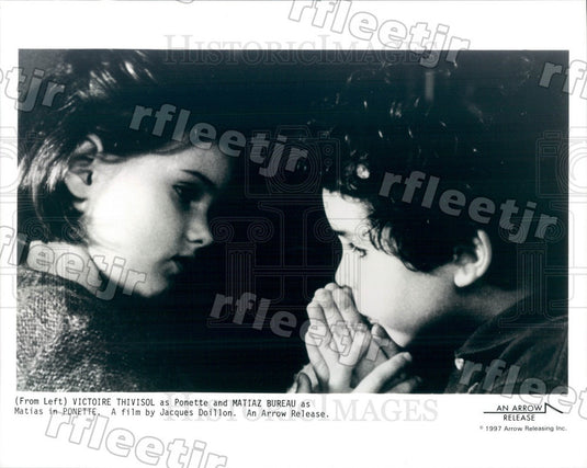 1997 Actors Victoire Thivisol & Matiaz Bureau in Film Ponette Press Photo adt105 - Historic Images