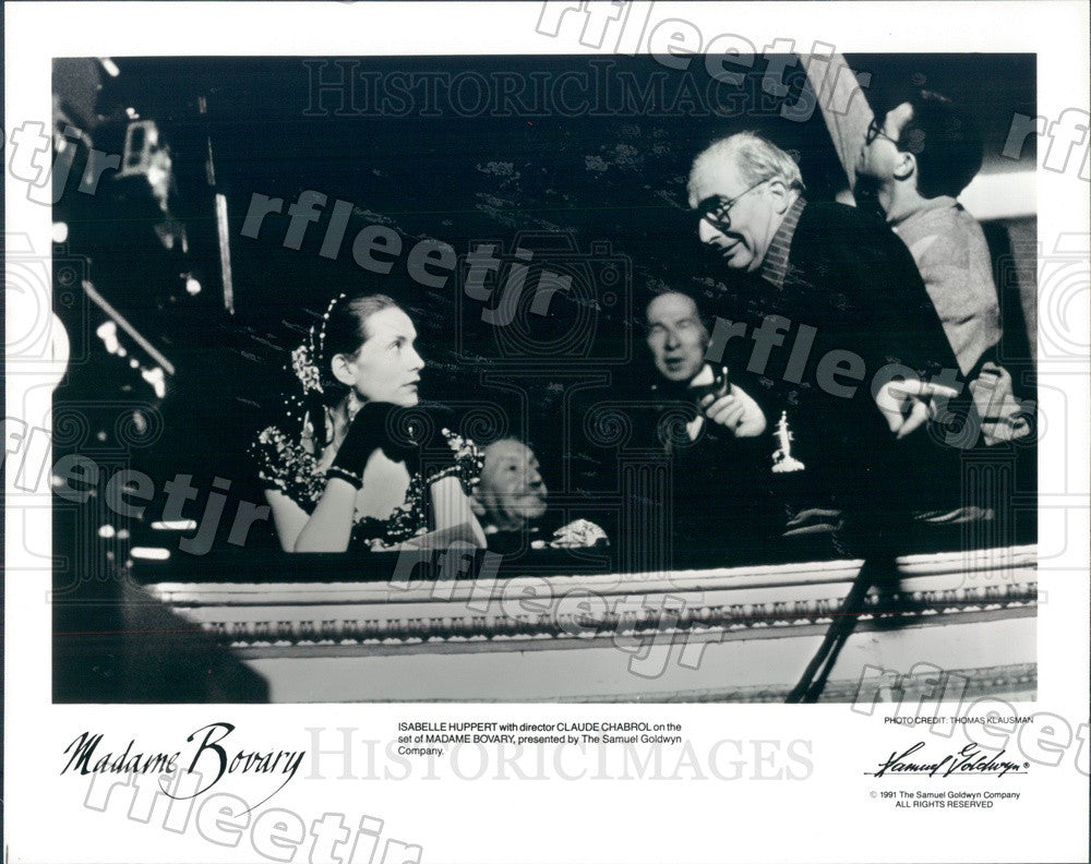 1991 Actress Isabelle Huppert &amp; Director Claude Chabrol Press Photo adt123 - Historic Images