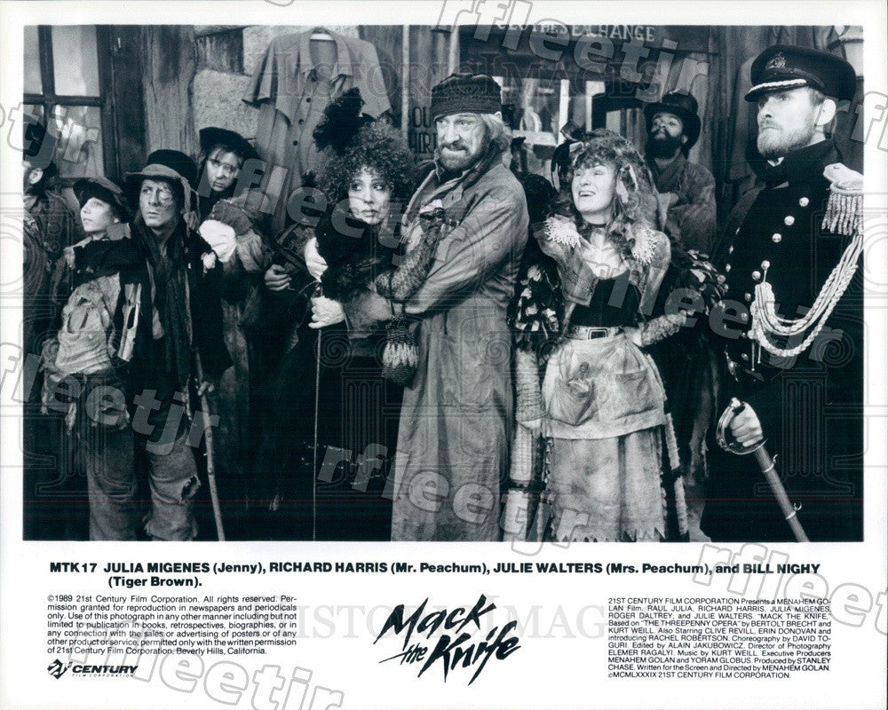 1989 Actors Julia Migenes, Richard Harris, Julie Walters Press Photo adt133 - Historic Images