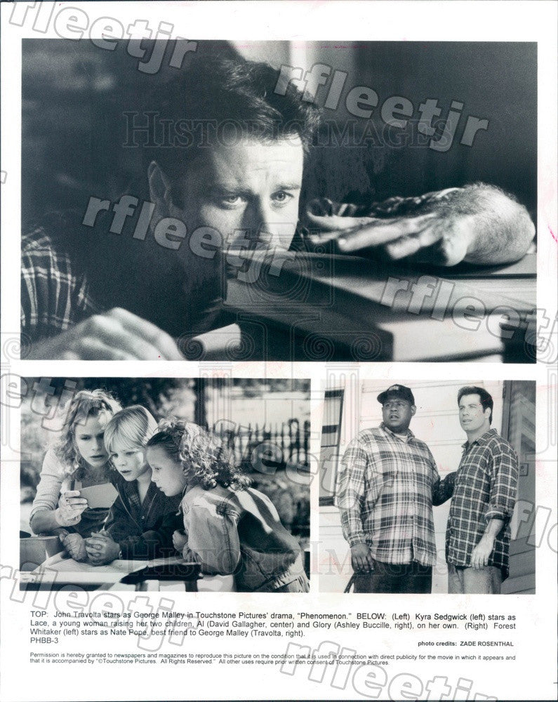 1996 Actors John Travolta, Kyra Sedgwick, Forest Whitaker Press Photo adt13 - Historic Images