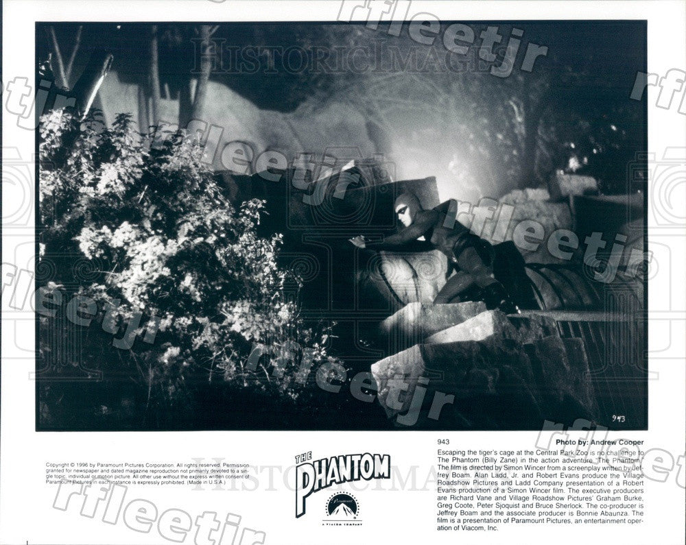 1996 American Actor Billy Zane in Film The Phantom Press Photo adt153 - Historic Images