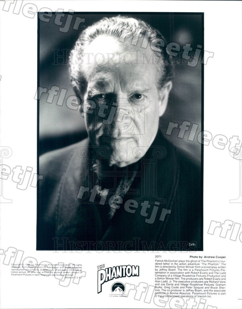 1996 Emmy Winning Actor Patrick McGoohan in Film The Phantom Press Photo adt159 - Historic Images
