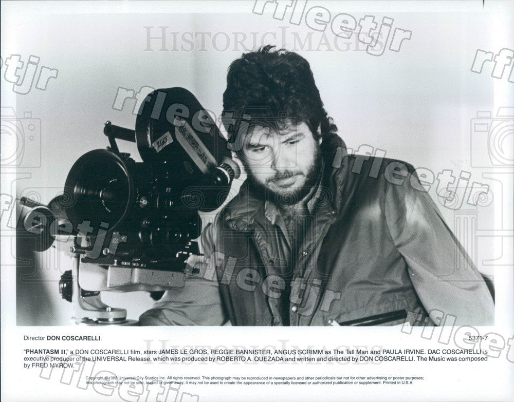 1988 American Horror Film Director Don Coscarelli Press Photo adt169 - Historic Images