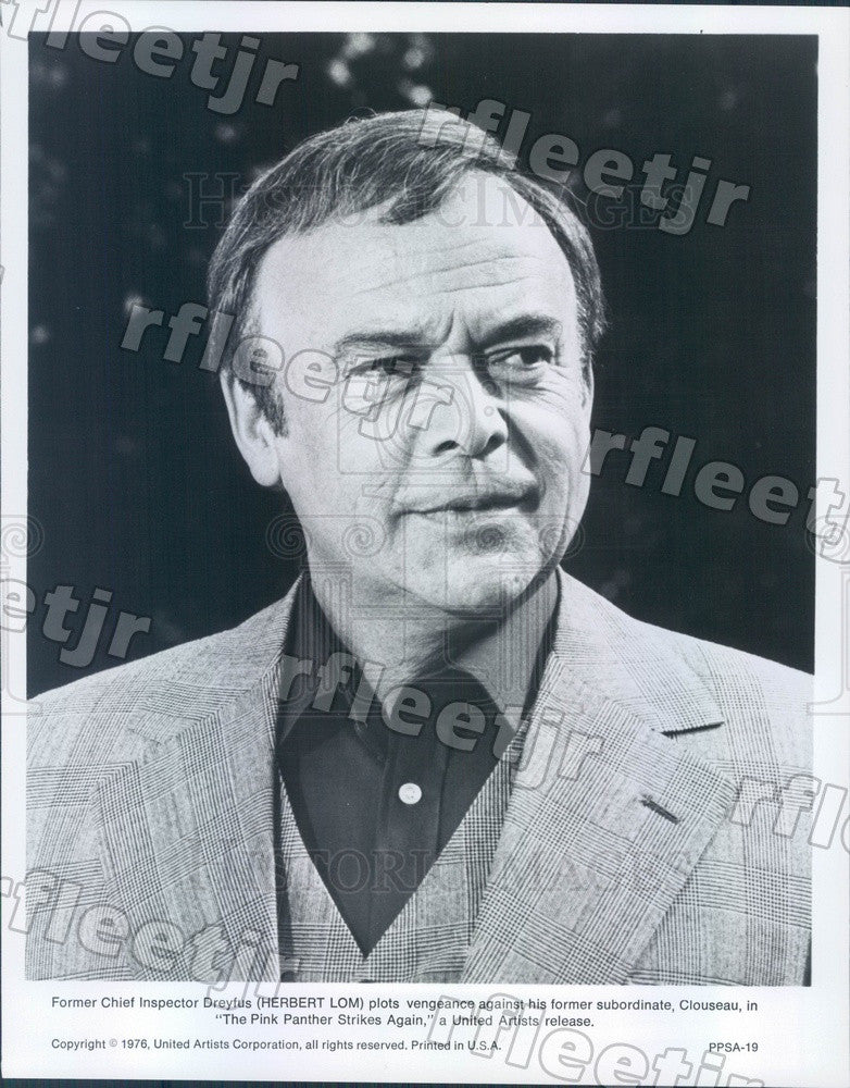 1976 Actor Herbert Lom in Film The Pink Panther Strikes Again Press Photo adt183 - Historic Images