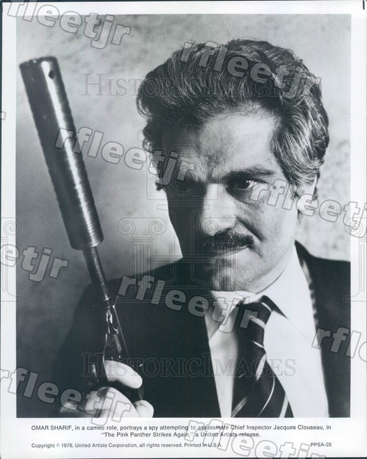 1976 Actor Omar Sharif in Film The Pink Panther Strikes Again Press Photo adt185 - Historic Images
