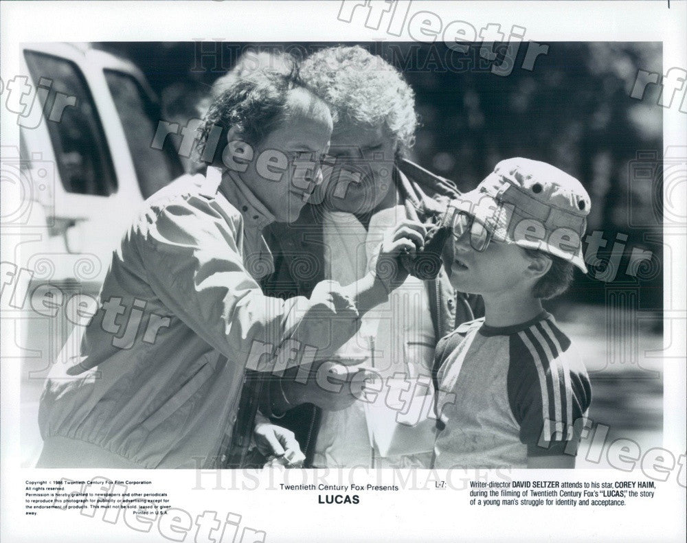 1986 Actor Corey Haim &amp; Director David Seltzer Filming Lucas Press Photo adt193 - Historic Images