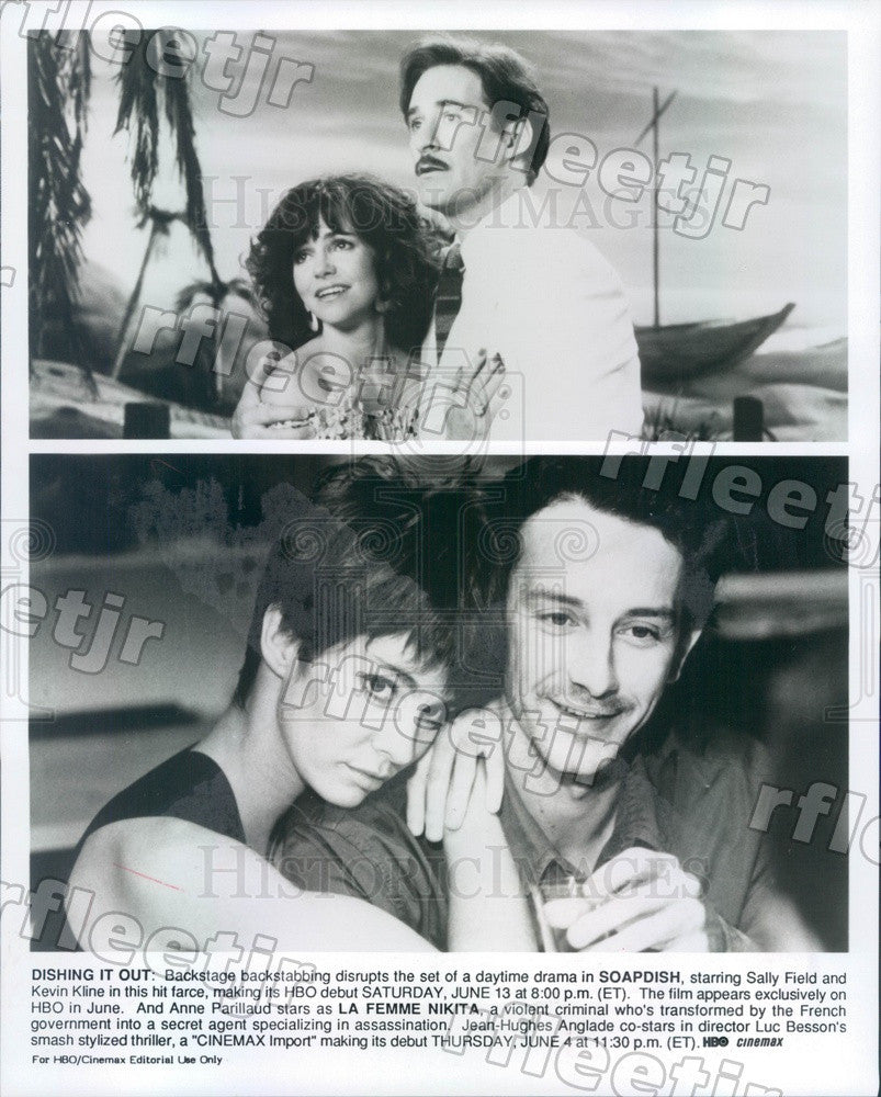 Undated Actors Sally Field, Kevin Kline, Anne Parillaud Press Photo adt221 - Historic Images