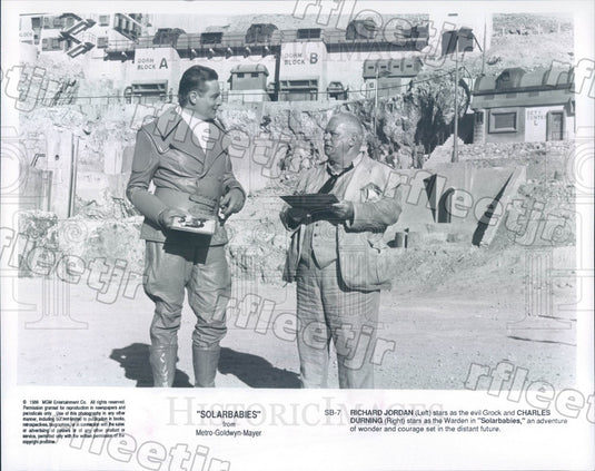 1986 Actors Richard Jordan & Charles Durning in Solarbabies Press Photo adt225 - Historic Images