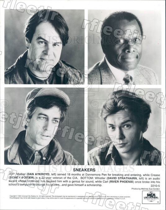 1992 Actors Dan Aykroyd, Sidney Poitier, David Strathairn Press Photo adt229 - Historic Images
