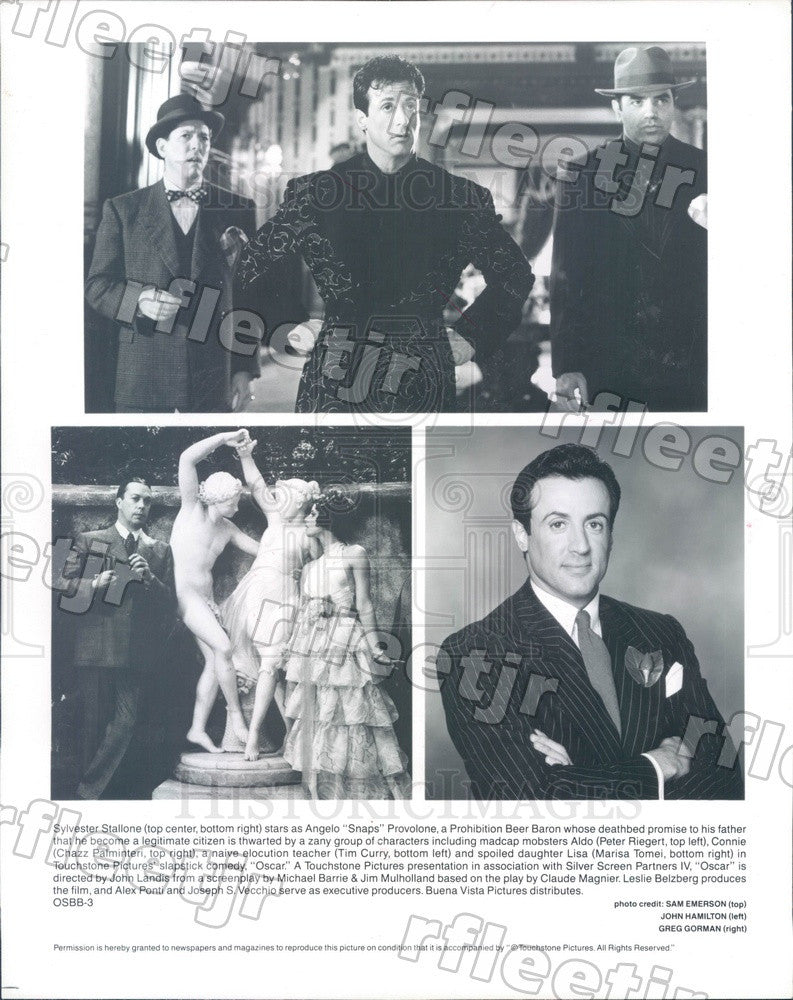 1991 Actors Sylvester Stallone, Peter Riegert, Marisa Tomei Press Photo adt231 - Historic Images