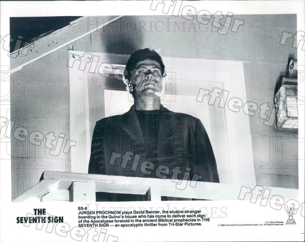 1988 German Actor Jurgen Prochnow in Film The Seventh Sign Press Photo adt251 - Historic Images