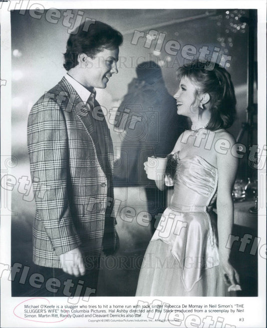 1985 Actors Michael O'Keefe & Rebecca De Mornay in Film Press Photo adt265 - Historic Images