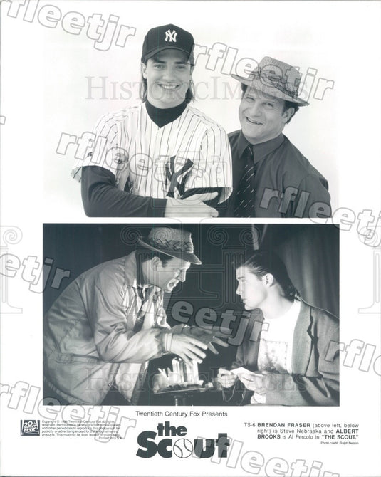 1994 Actors Brendan Fraser & Albert Brooks in Film The Scout Press Photo adt323 - Historic Images