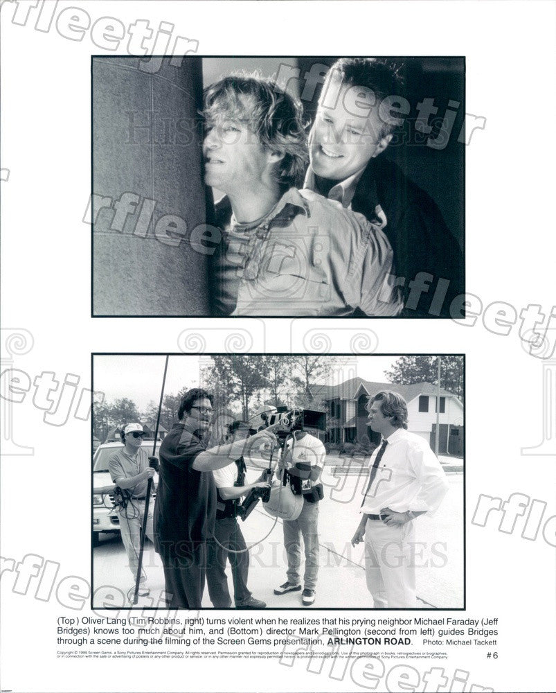 1999 Actors Jeff Bridges, Tim Robbins, Dir Mark Pellington Press Photo adt337 - Historic Images