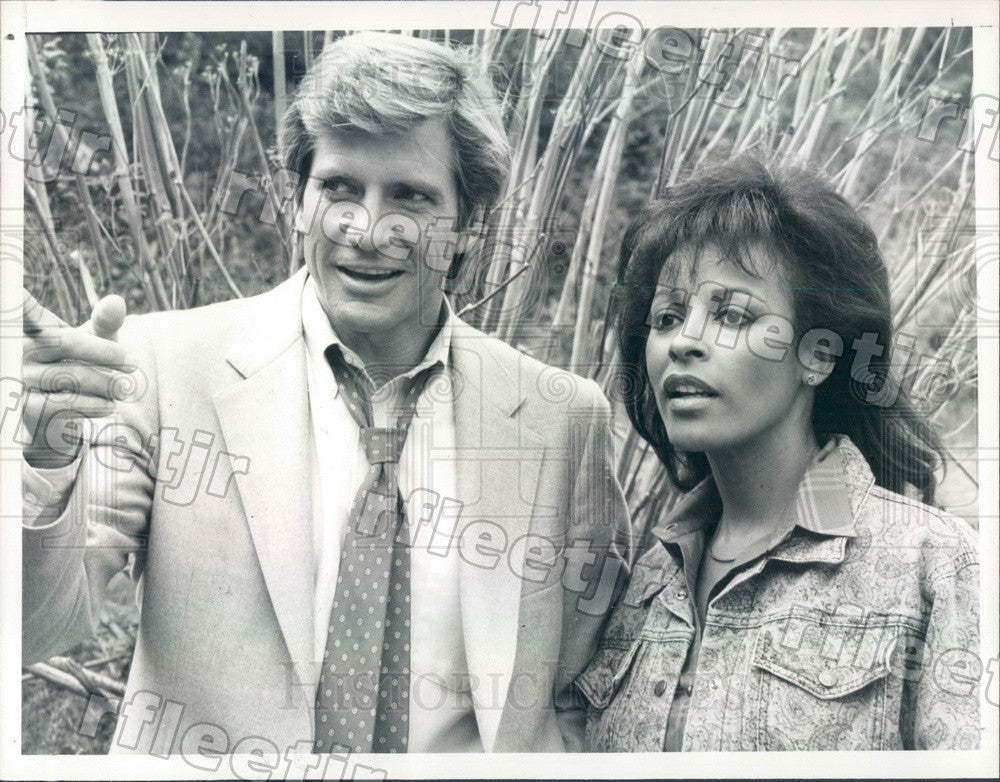 1986 Actors Dirk Benedict &amp; Sheila DeWindt on TV The A-Team Press Photo adt371 - Historic Images