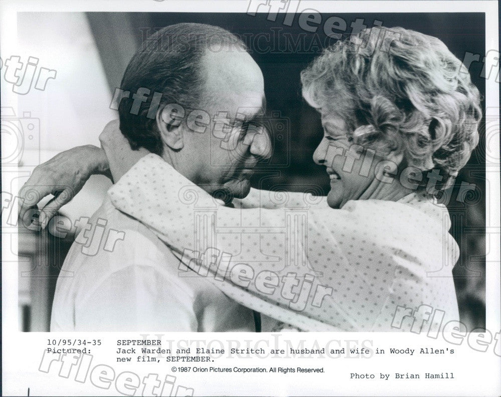 1987 Emmy Winning Actors Jack Warden &amp; Elaine Stritch Press Photo adt401 - Historic Images