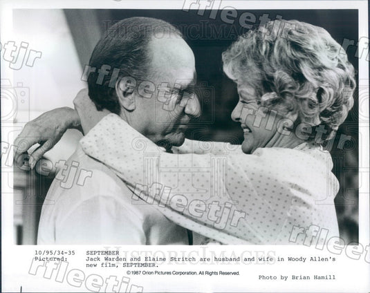 1987 Emmy Winning Actors Jack Warden & Elaine Stritch Press Photo adt401 - Historic Images
