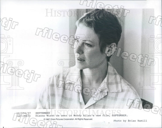 1987 Oscar, Emmy Winning Actor Dianne Wiest in Film September Press Photo adt405 - Historic Images