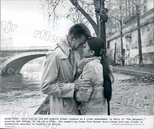 1968 Actors John Phillip Law & Ludmila Mikael in The Sergeant Press Photo adt413 - Historic Images