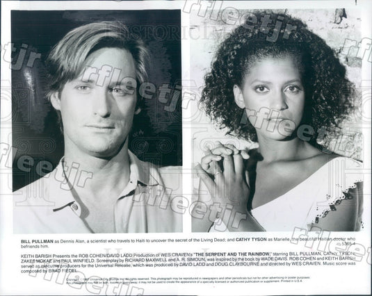1987 Actors Bill Pullman & Cathy Tyson in Film The Serpent Press Photo adt417 - Historic Images