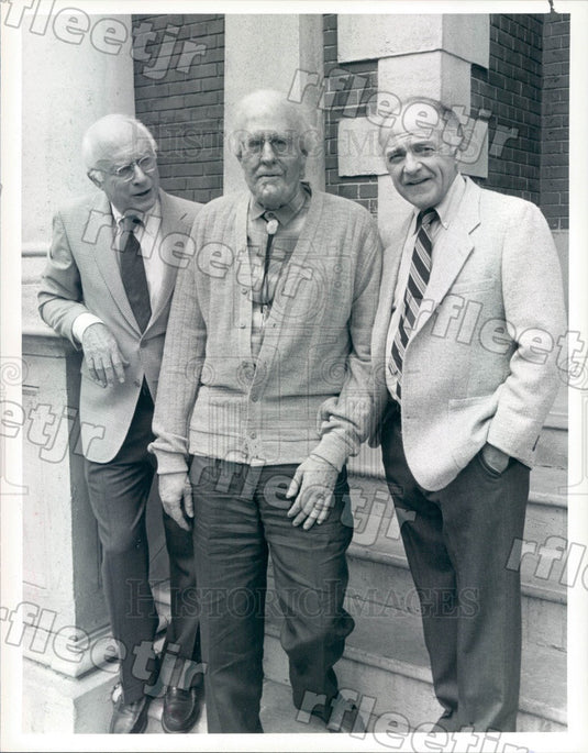 1987 Actors Edward Herrmann, Norman Lloyd, Ed Flanders Press Photo adt419 - Historic Images