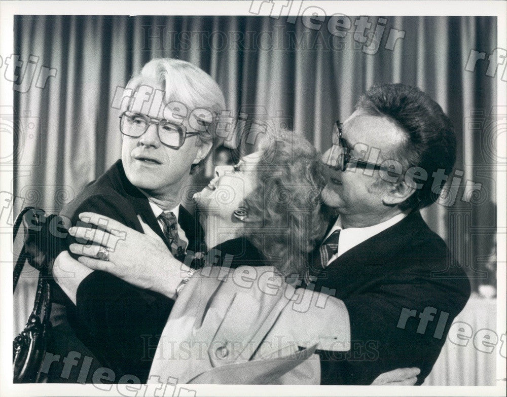 1986 Actors Ed Begley Jr, Jayne Meadows, Steve Allen Press Photo adt457 - Historic Images