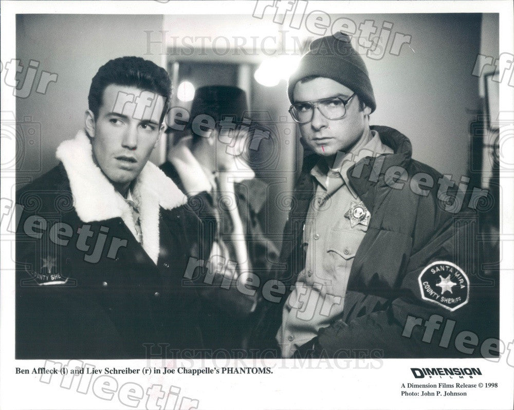 1998 Actors Ben Affleck &amp; Liev Schreiber in Film Phantoms Press Photo adt45 - Historic Images