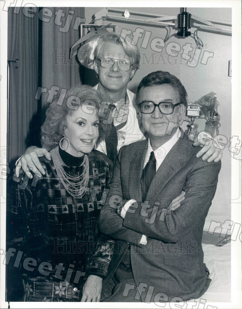 1986 Actors Ed Begley Jr, Jayne Meadows, Steve Allen Press Photo adt469 - Historic Images