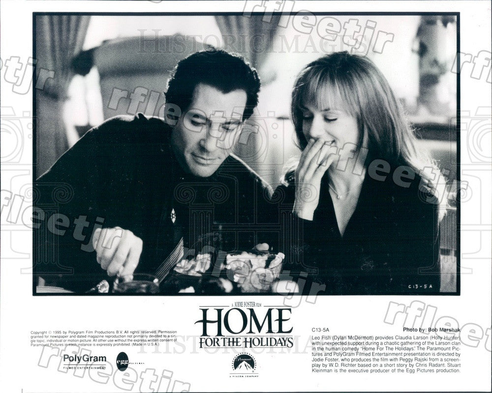 1995 Actors Dylan McDermott &amp; Holly Hunter in Film Press Photo adt505 - Historic Images