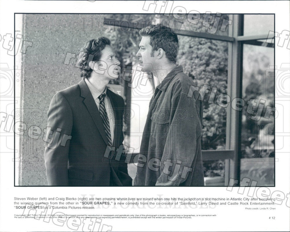 1997 Actors Steven Weber &amp; Craig Bierko in Film Sour Grapes Press Photo adt539 - Historic Images