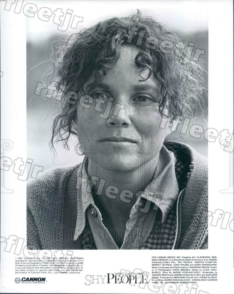 1987 Emmy Winning Actress Barbara Hershey in Film Shy People Press Photo adt547 - Historic Images