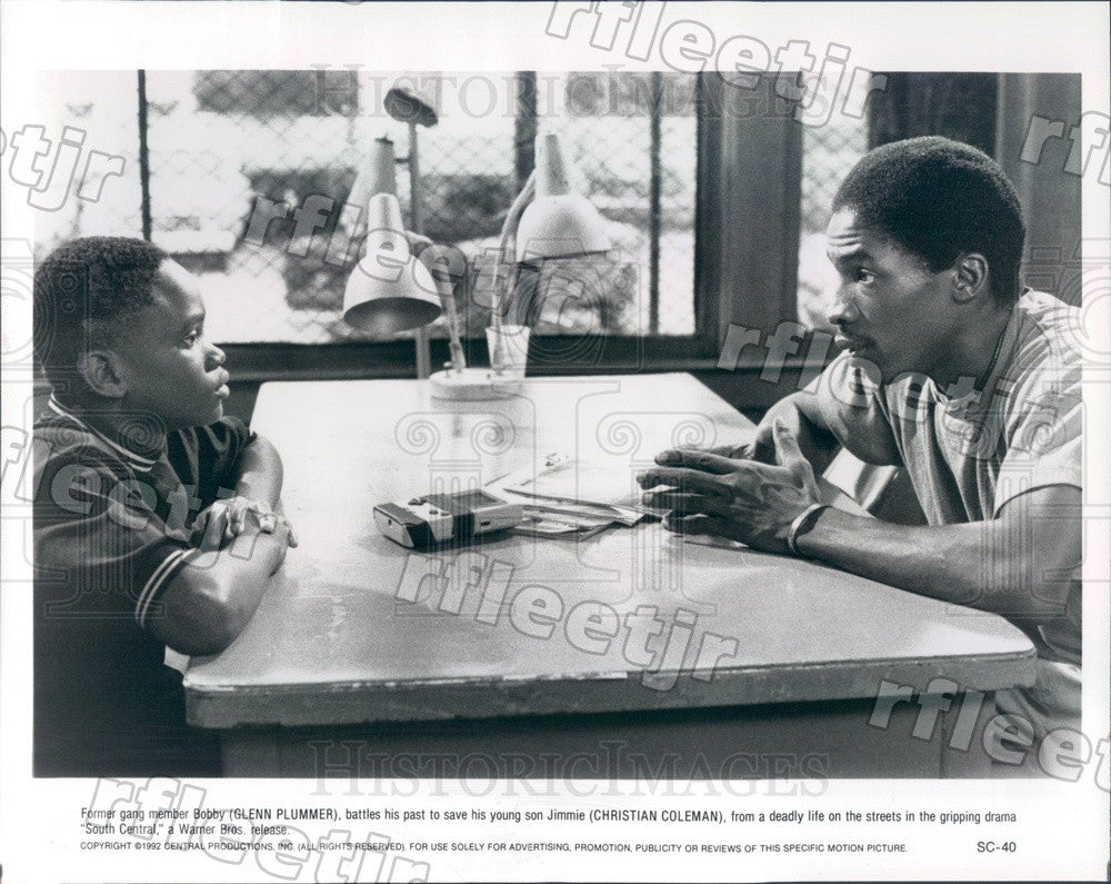 1992 Actors Glenn Plummer &amp; Christian Coleman Press Photo adt563 - Historic Images