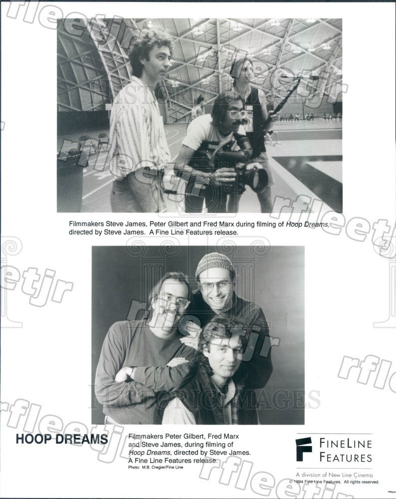 1994 Filmmakers Steve James, Peter Gilbert, Fred Marx Press Photo adt591 - Historic Images