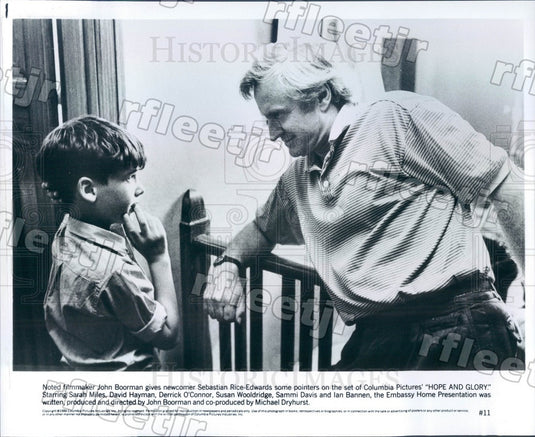 1986 Actor Sebastian Rice-Edwards & Filmmaker John Boorman Press Photo adt597 - Historic Images
