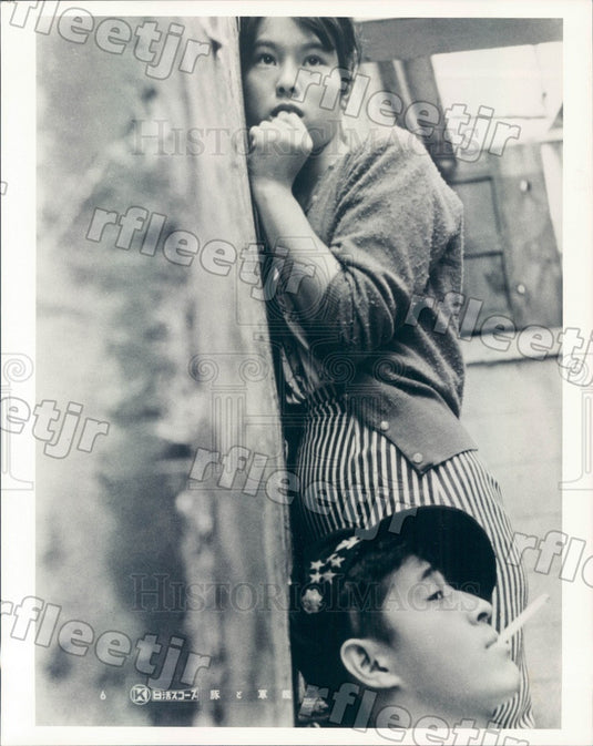 1987 Japanese Actors Jitsuko Yoshimura & Hiroyuki Nagato Press Photo adt65 - Historic Images