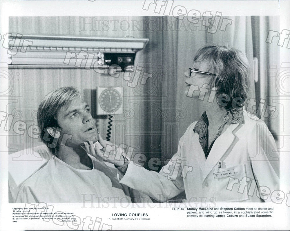 1980 Oscar Winning Actor Shirley MacLaine &amp; Stephen Collins Press Photo adt7 - Historic Images