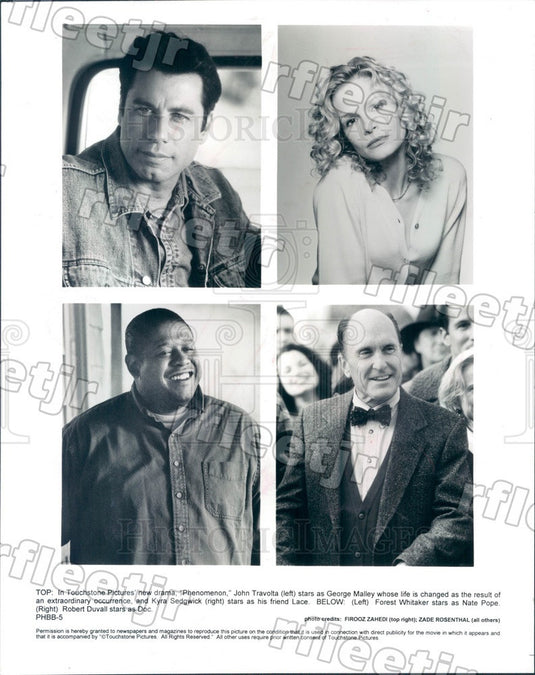 1996 Actors John Travolta, Kyra Sedgwick, Forest Whitaker Press Photo adt9 - Historic Images