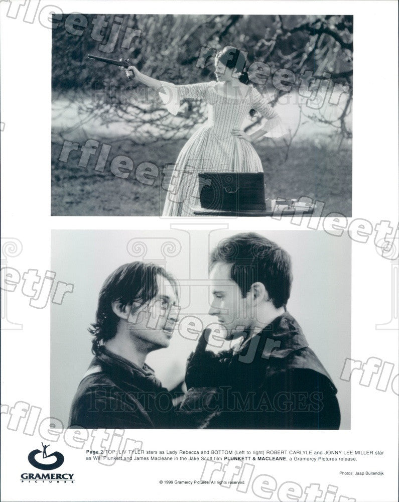 1999 Actors Liv Tyler, Robert Carlyle, Jonny Lee Miller Press Photo adu103 - Historic Images